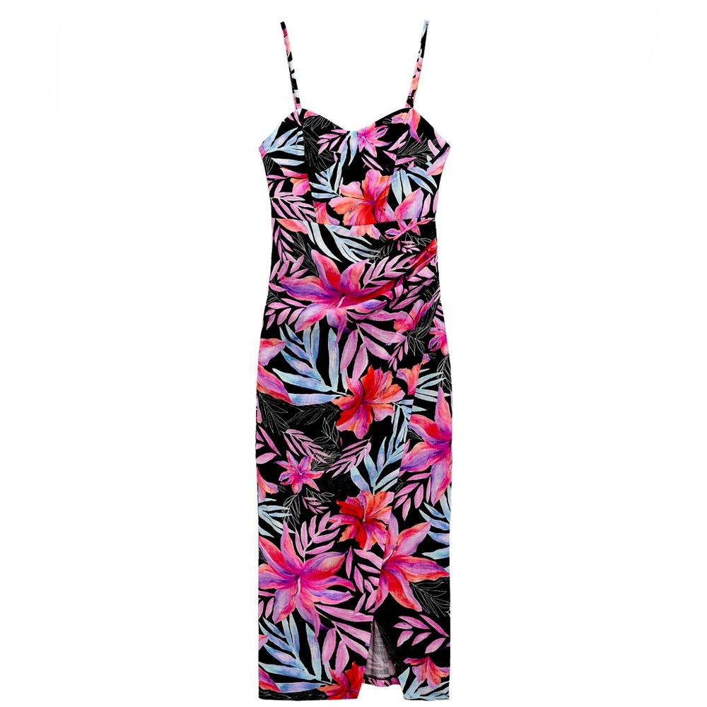 Zara Tropical Print Dress